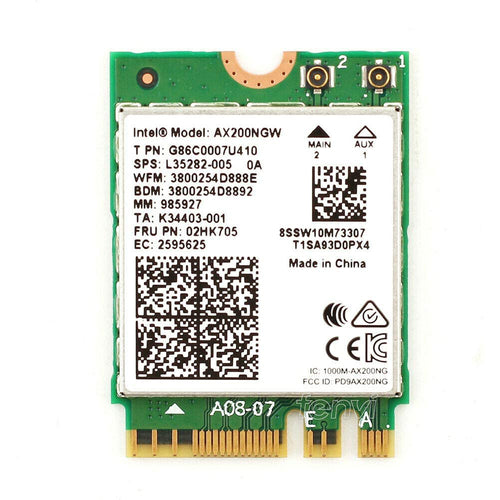 Intel AX200 WiFi 6 and BT 5 M.2 2230 Module with vPro, 802.11ax - AX200.NGWG