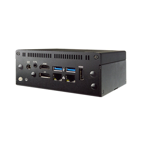Jetway HFBU02-07-B Fanless Mini PC, Dual LAN w/32GB eMMC Storage, 3 Display, TPM 2.0
