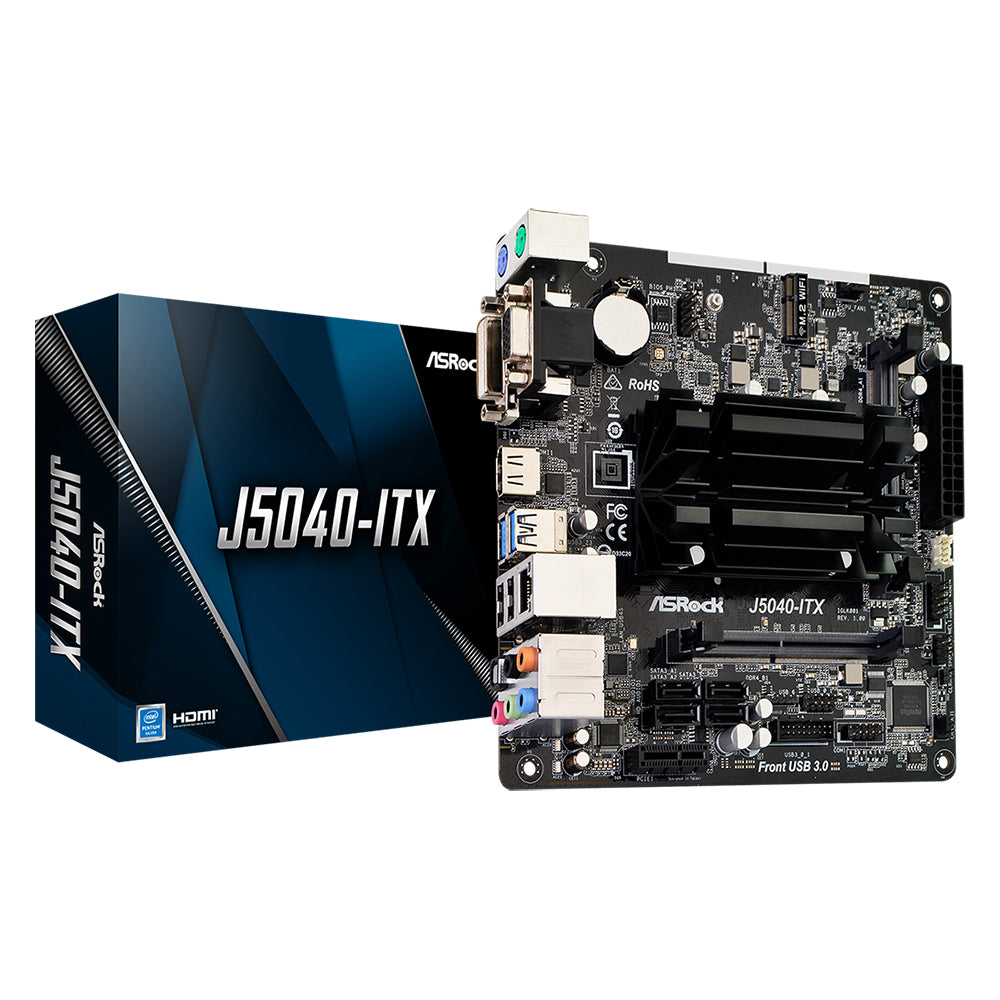 ASRock J5040-ITX Gemini Lake-R Pentium Quad Core Mini ITX Motherboard