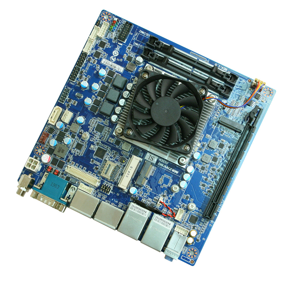 GigaIPC AMD Ryzen V1605B Industrial Embedded Mini ITX Motherboard, Dual LAN  & Quad Display