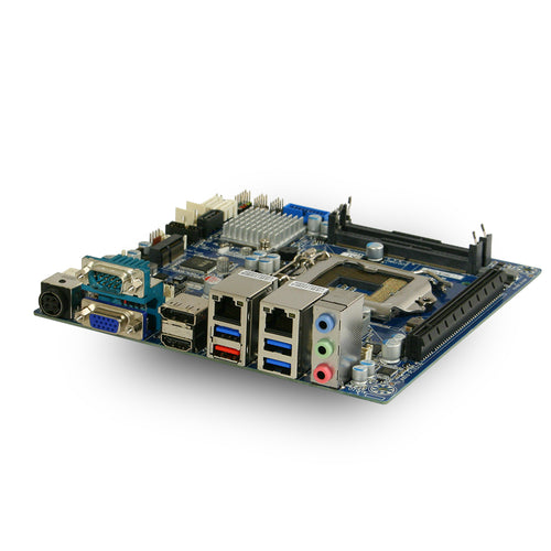 GigaIPC Intel Q370 8th/9th Generation Core Mini ITX Motherboard, Dual Intel LAN, 2 x COM, 10 x USB, 12-24V DC-IN, Triple Display Support
