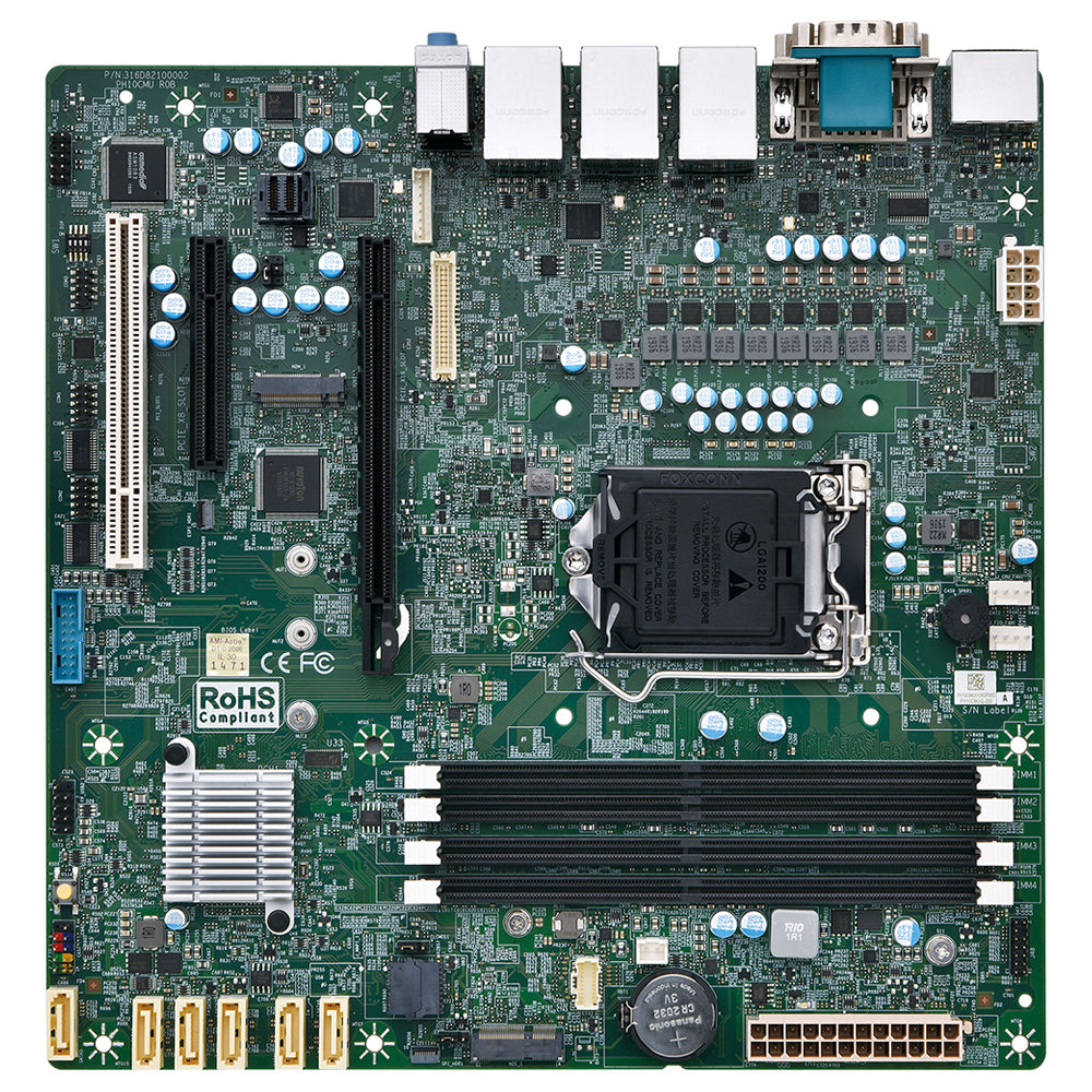 Mitac PH10CMU-Q470-3LAN 10th Gen Comet Lake Industrial Micro ATX Motherboard, LAN, vPro Support
