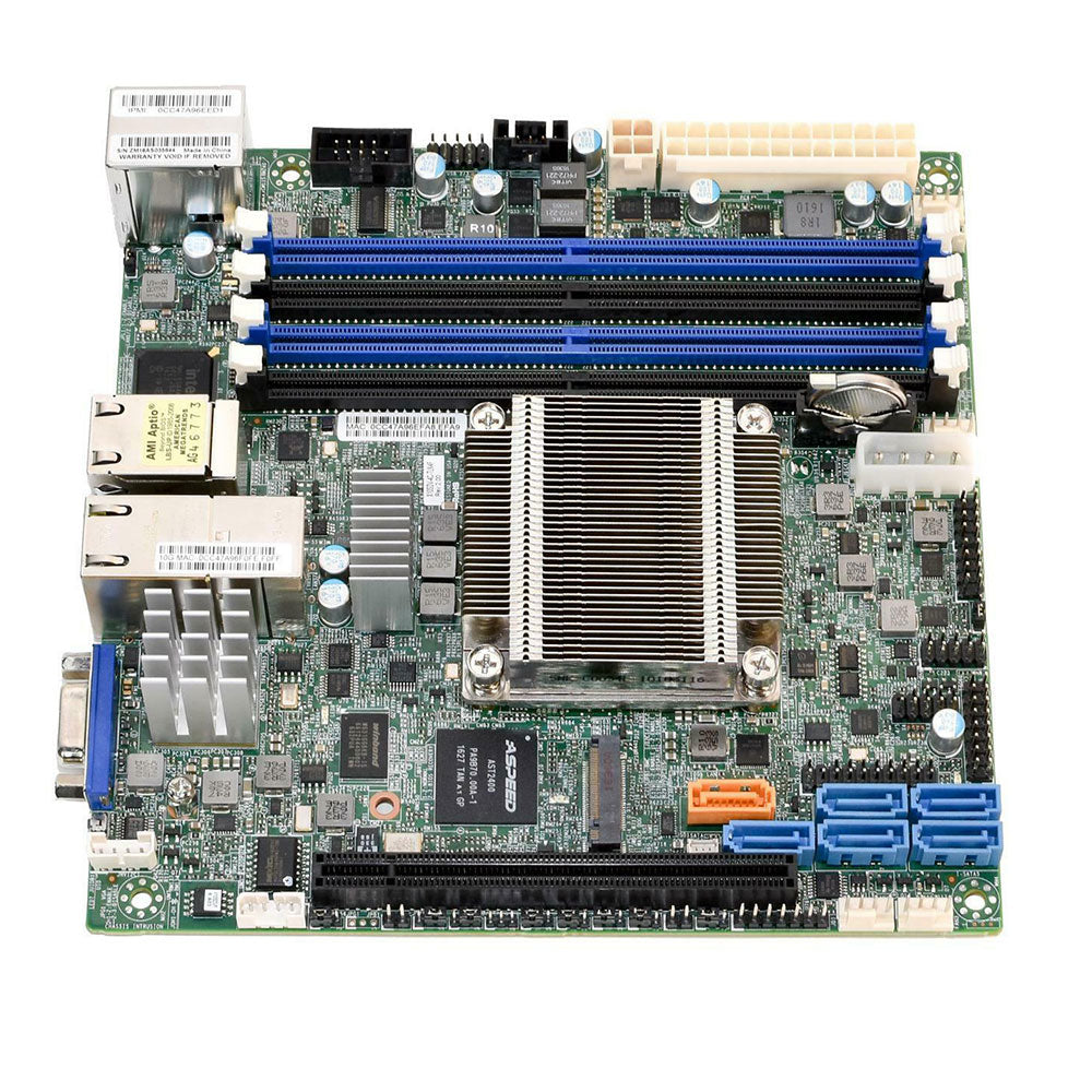 Supermicro X10SDV-8C-TLN4F Intel Xeon D-1541 8-Core Mini-ITX Motherboard,  2x 10GbE LAN, 2x GbE LAN, and IPMI