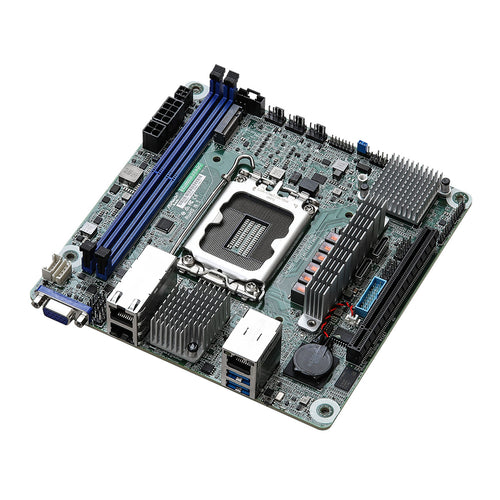 ASRock Rack EC266D2I-2T/AQC Xeon E-2400 Mini ITX Motherboard, 2 x Marvell 10G LAN, IPMI