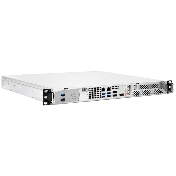 MITXPC Short Depth Front I/O 1U Rackmount Server, Dual LAN, Intel RST RAID, PCIe Expansion - RFS-PH13FEI-RF100-FIO