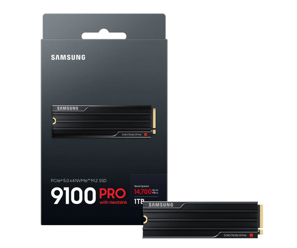 Samsung 9100 PRO 1TB PCIe 5.0 NVMe M.2 SSD with Heatsink - MZ-VAP1T0CW