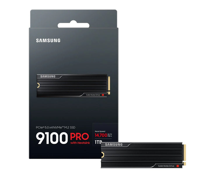 Samsung 9100 PRO 1TB PCIe 5.0 NVMe M.2 SSD with Heatsink - MZ-VAP1T0CW
