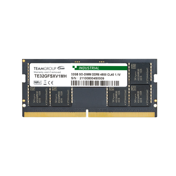 メモリー TeamGroup 16GB DDR5 5600 SO-DIMM Team Group Industrial 16GB DDR5-5600 SODIMM Memory - TE16GFSXV2MH