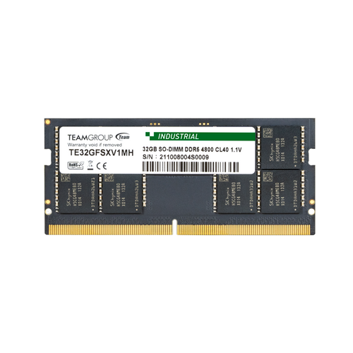 Team Group Industrial 32GB DDR5-5600 SODIMM Memory TE32GFSXV2MH