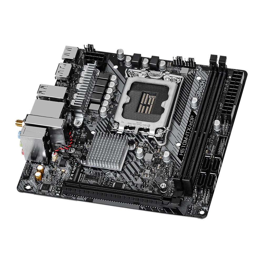 ASRock H610M-ITX/eDP Raptor Lake Mini ITX MB, Wireless AC – MITXPC