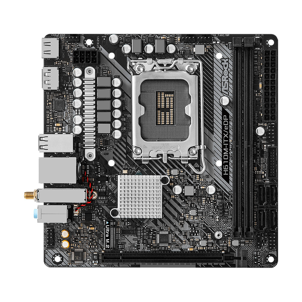 ASRock H610M-ITX/eDP Raptor Lake Mini ITX MB, Wireless AC – MITXPC