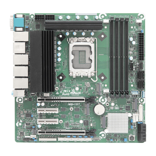 ASRock Industrial IMB-1317 Arrow Lake-S Micro ATX MB, Quad Display, vPro