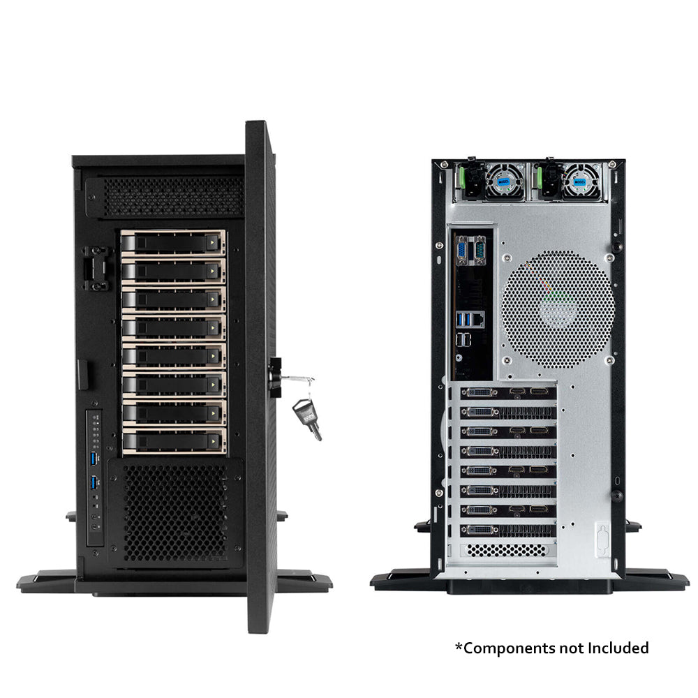 InWin IW-PLG High Performance GPU Chassis w/ 1+1 Redundant 1600W Plati ...