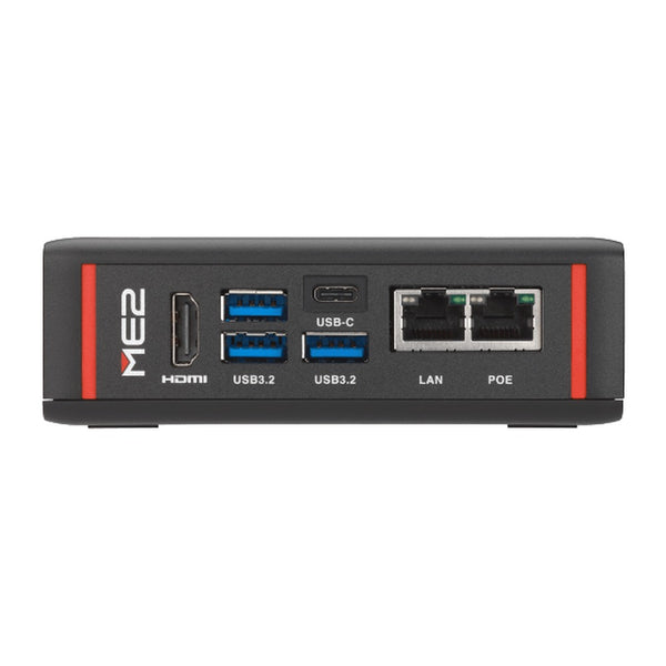 MiTAC ME2-10TWT-N150-8GB front panel, HDMI, USB 3.2, USB-C, LAN, PoE