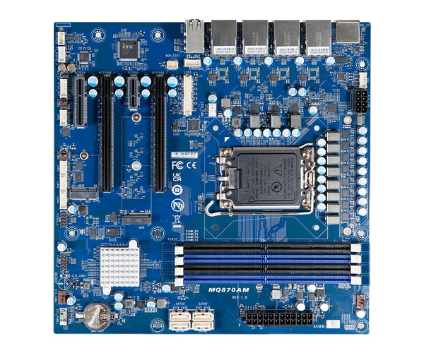 GigaIPC uATX-Q870A Intel Core Ultra 200S Micro-ATX Motherboard, 4 x 2.5GbE LAN