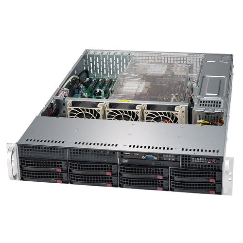 Supermicro SuperServer 6029P-TRT Dual Intel Xeon CPU, 2U Rackmount, 8x 3.5" Hot-swap bays, Dual 10GbE LAN, Redundant PSU