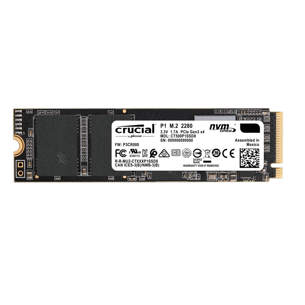 Crucial P1 - SSD - 1 To - interne - M.2 2280 - PCIe 3.0 x4 (NVMe)