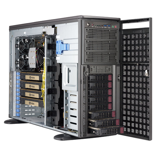 Supermicro SYS-5049A-TR Cascade Lake Xeon Scalable GPGPU Tower, Redundant Power Supply