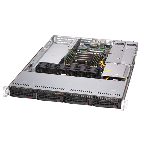 Supermicro AS-1014S-WTRT AMD EPYC 7002 1U Server, 2x 10GBase-T, PCI-E 4.0, 4x 3.5" Bays