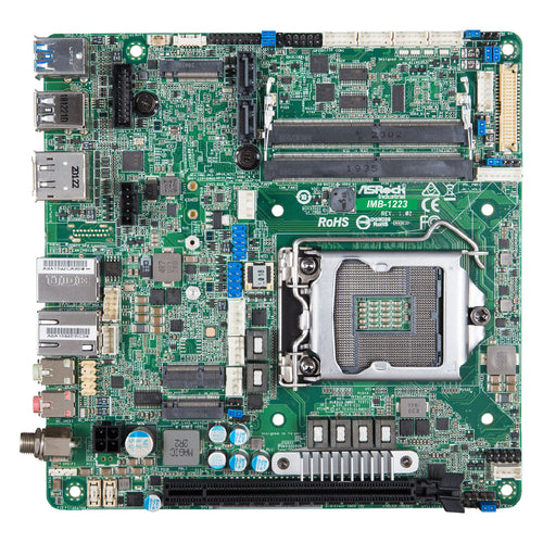 ASRock IMB-1223 Intel Comet Lake-S Q420E Industrial Thin Mini ITX Motherboard, 2.5GBE LAN, 12V DC-in