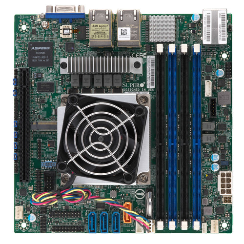 Supermicro M11SDV-8C+-LN4F AMD EPYC 3251 8-Core Embedded Mini ITX Motherboard w/ Heatsink, Quad GbE LAN, IPMI