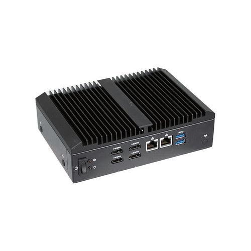 GigaIPC AMD Ryzen V1605B Fanless Industrial System w/ Dual LAN, 4 x HDMI, 4 x COM Ports