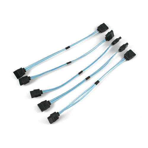 5 Pieces Ultra Thin 5" Straight to Straight SATA Cable