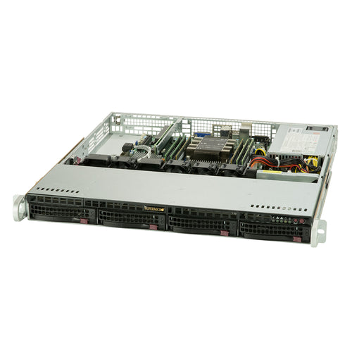 Supermicro SYS-5019P-M Single Xeon Scalable 1U Server, 2x Marvell GbE LAN, 4x 3.5" Drive Bays