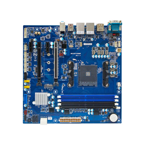 GigaIPC AMD B450 Ryzen AM4 Micro ATX Motherboard, Dual LAN, HDMI, Display Port, D-Sub ports for multiple display